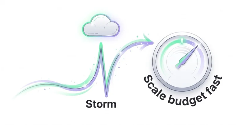 Storm-driven demand spikes require scaling budget fast to capture urgent, high-value tree jobs.
