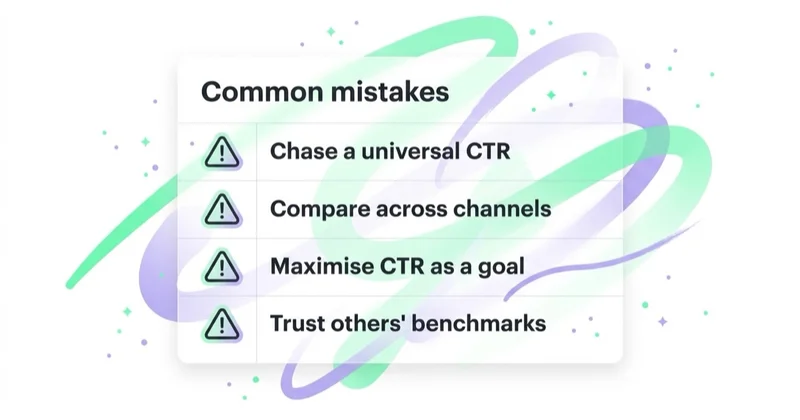 Diagram: common CTR mistakes.