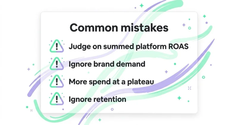 Diagram: common performance marketing mistakes.