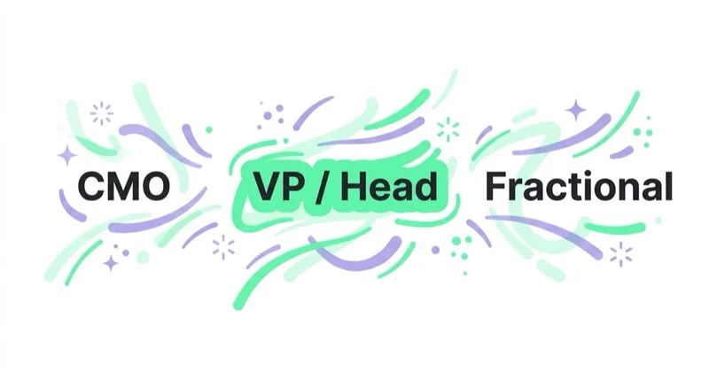 What the first senior marketing hire should be: CMO, VP/Head or fractional.