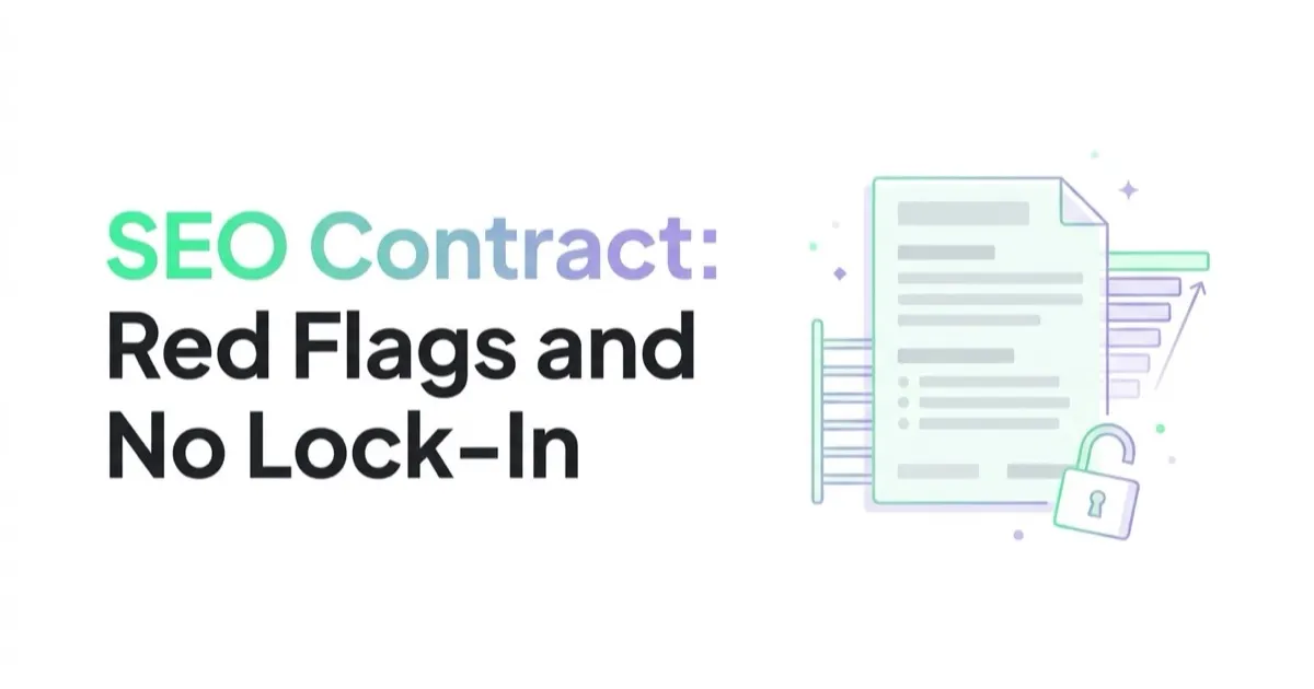 SEO Contract: What to Look For, the Red Flags, and Why 'No Lock-In' Matters